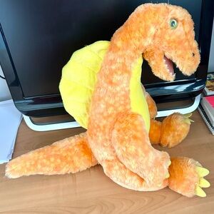 Build a bear dinosaur spinosaurus 16” tall orange/yellow plush toys